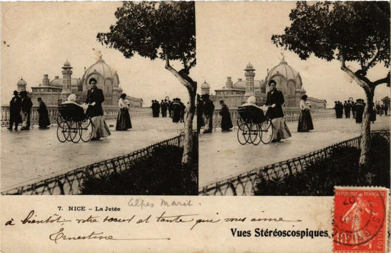 Carte postale ancienne Nice La Jetee à Nice
