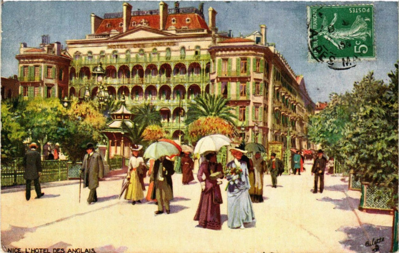 Carte postale ancienne Nice l'Hotel des Anglais à Nice