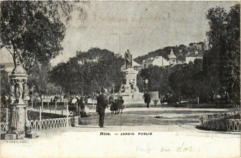 Carte postale ancienne Nice Jardin Public à Nice