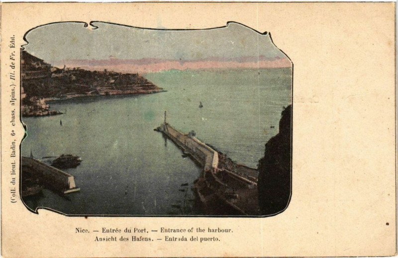 Carte postale ancienne Nice Entrée du Port à Nice