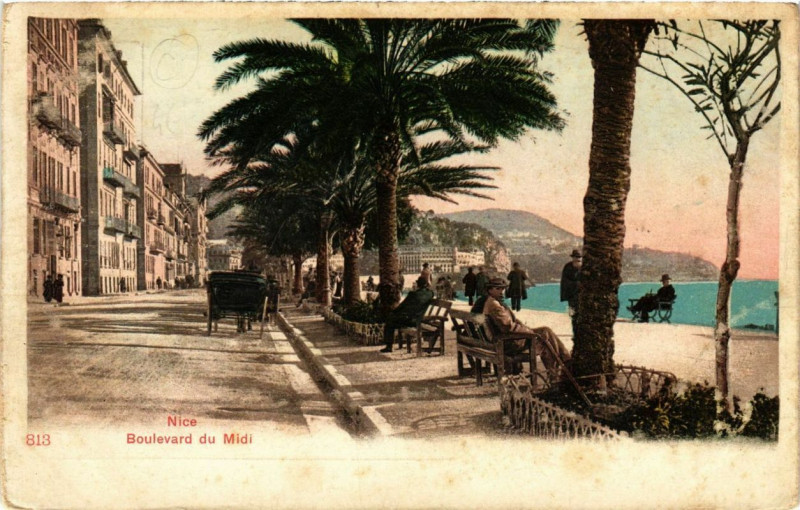 Carte postale ancienne Nice Boulevard du Midi à Nice