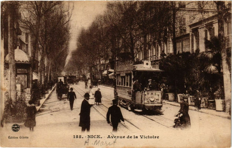 Carte postale ancienne Nice Avenue de la Victoire à Nice