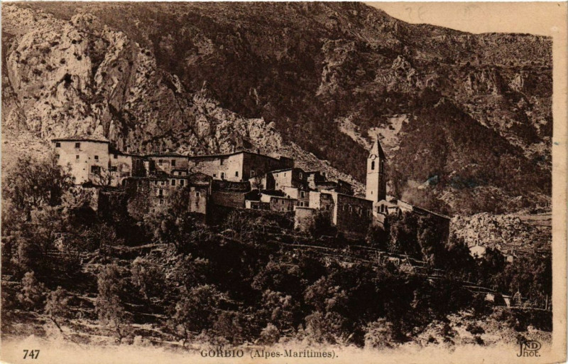 Carte postale ancienne Gorbio Alpes-Maritimes à Gorbio