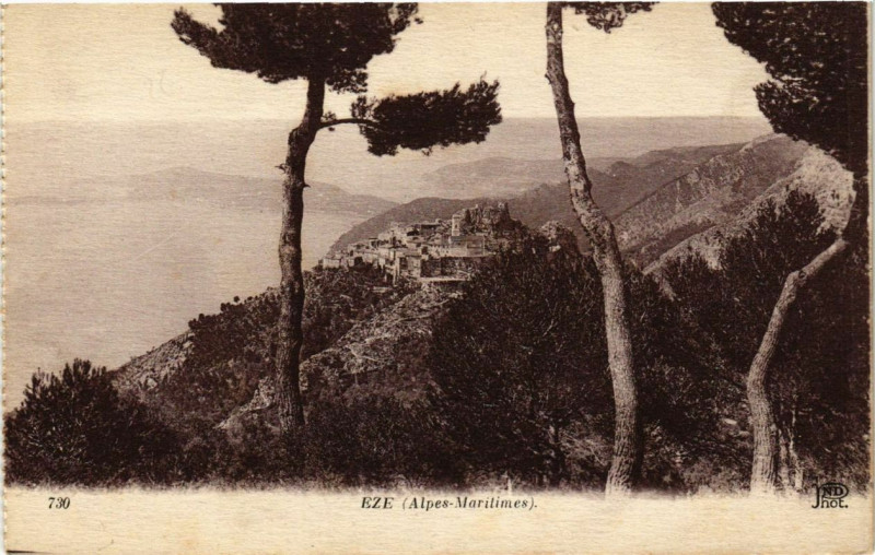 Carte postale ancienne Eze Alpes-Maritimes à Èze