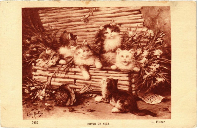 Carte postale ancienne Envoi de Nice à Nice