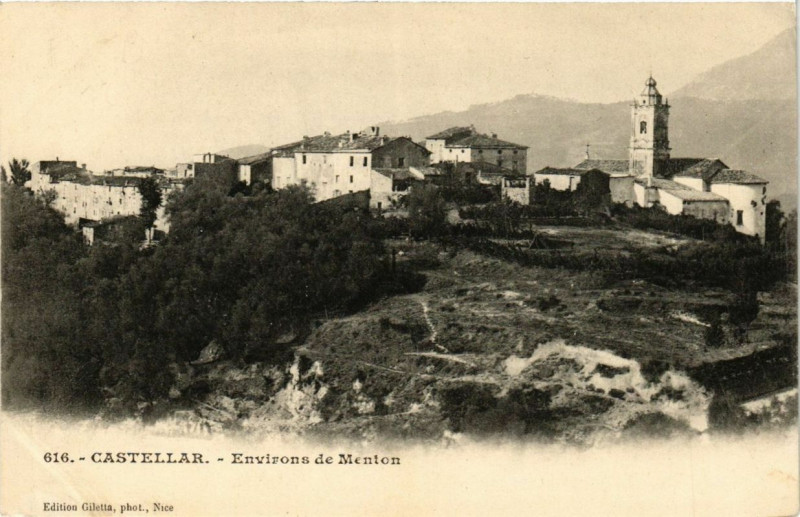 Carte postale ancienne Castellar Environs de Menton à Castellar