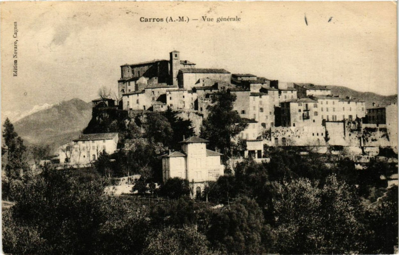 Carte postale ancienne Carros Vue générale à Carros