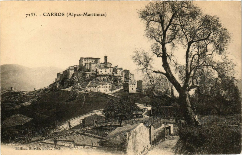 Carte postale ancienne Carros Alpes Maritimes à Carros