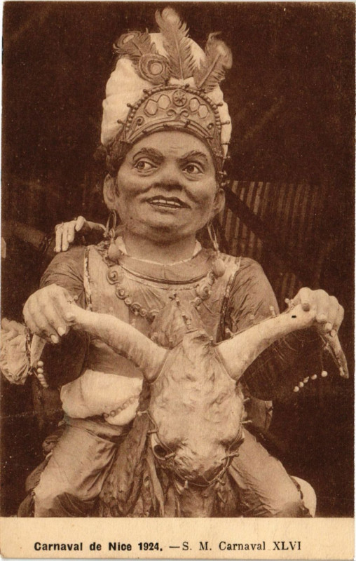 Carte postale ancienne Carnaval de Nice 1924 S.M. Carnaval Xlvi à Nice