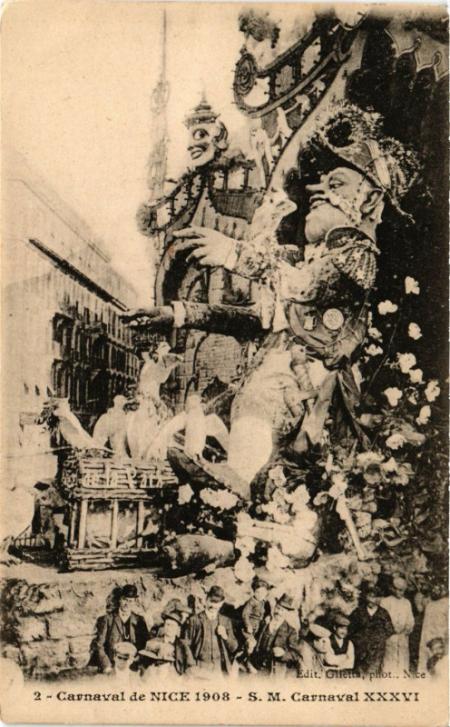 Carte postale ancienne Carnaval de Nice 1908 Sm. Carnaval Xxxvi à Nice