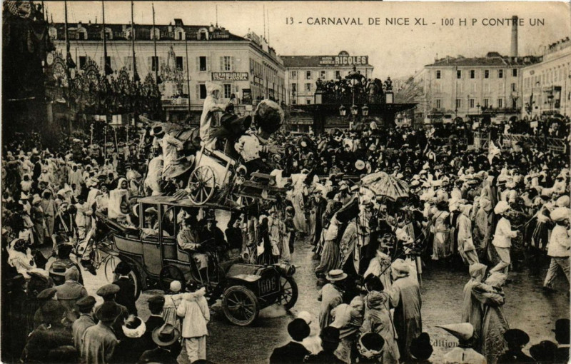Carte postale ancienne Carnaval de Nice Xl 100 H P conte un à Nice