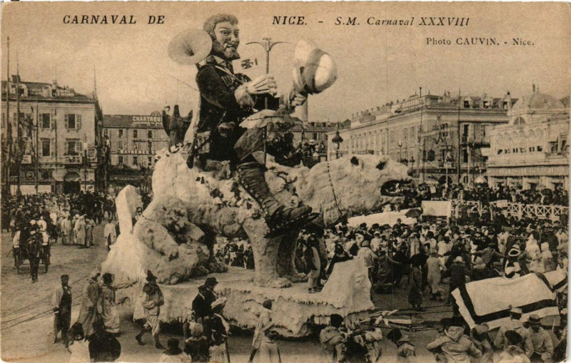 Carte postale ancienne Carnaval de Nice S.M. Carnaval Xxxviii à Nice
