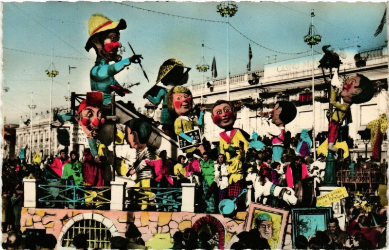 Carte postale ancienne Carnaval de Nice Les Poulbots de la Butte à Nice