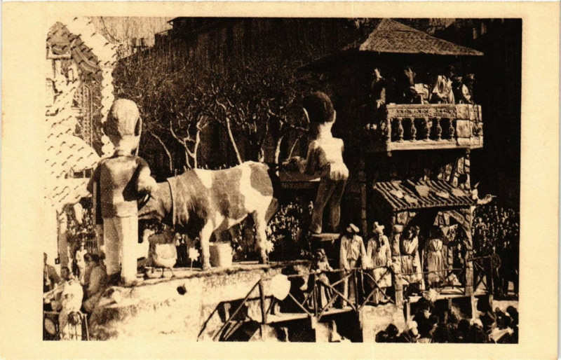 Carte postale ancienne Carnaval de Nice Fermiers novices à Nice
