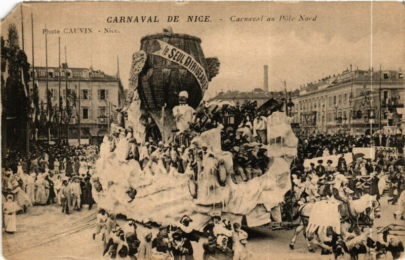 Carte postale ancienne Carnaval de Nice Carnaval au Pole Nord à Nice