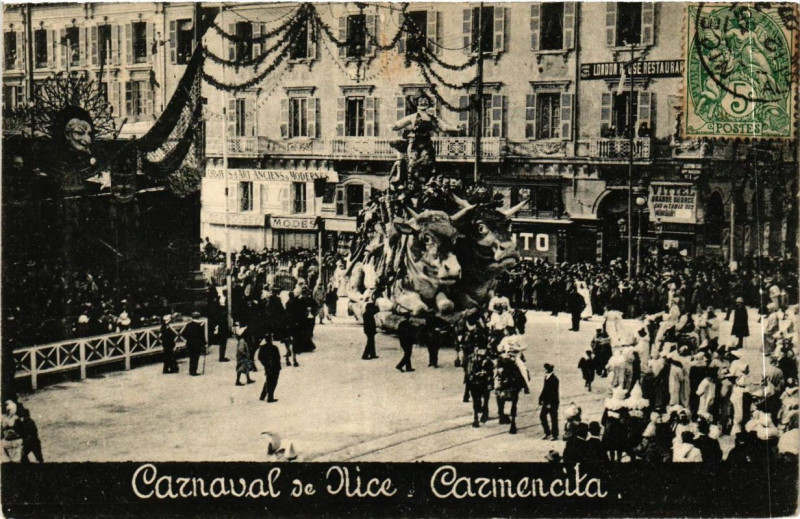 Carte postale ancienne Carnaval de Nice Carmencita à Nice
