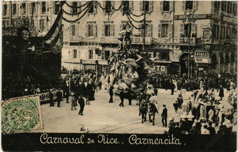 Carte postale ancienne Carnaval de Nice Carmencita à Nice