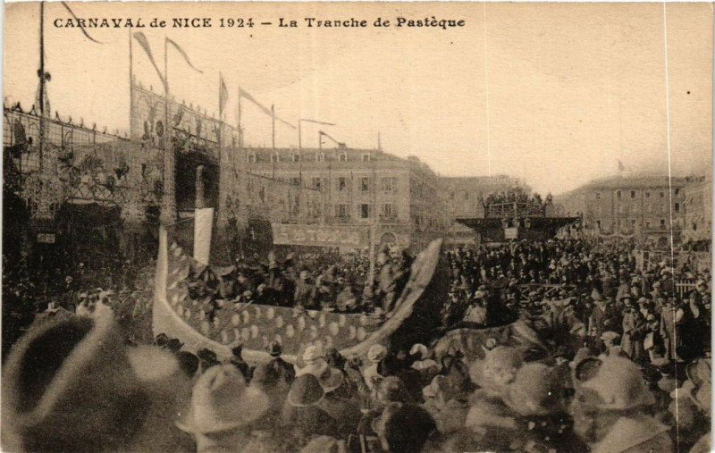 Carte postale ancienne Carnaval de Nice 1924 La Tranche de Pasteque à Nice