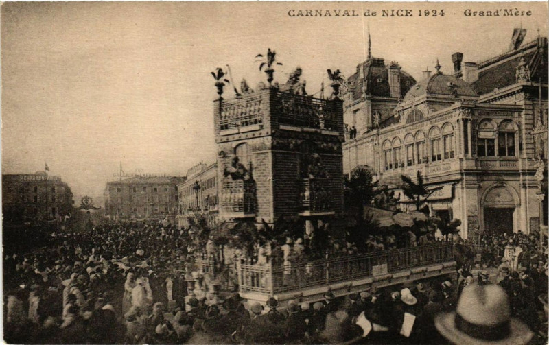 Carte postale ancienne Carnaval de Nice 1924 Grand'Mere à Nice