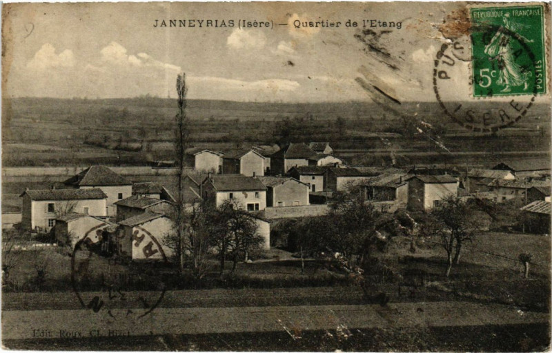 Carte postale ancienne Janneyrias - Quartier de l'Etand à Janneyrias