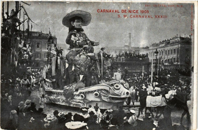 Carte postale ancienne Carnaval de Nice 1905 S.M. Carnaval Xxxiii à Nice