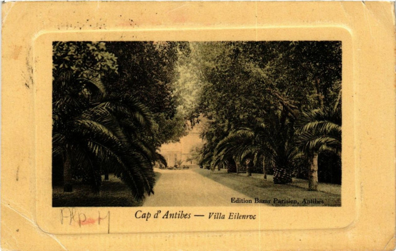 Carte postale ancienne Cap d'Antibes Villa Eilenroc à Antibes