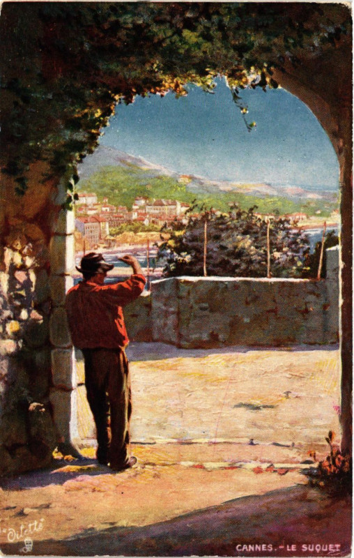 Carte postale ancienne Cannes Le Suquet à Cannes
