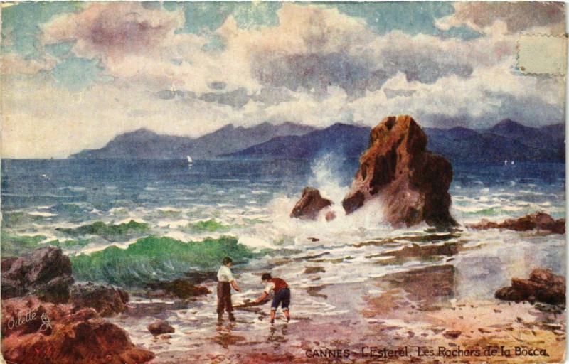 Carte postale ancienne Cannes L'Esterel , Les Rochers de La Bocca à Cannes