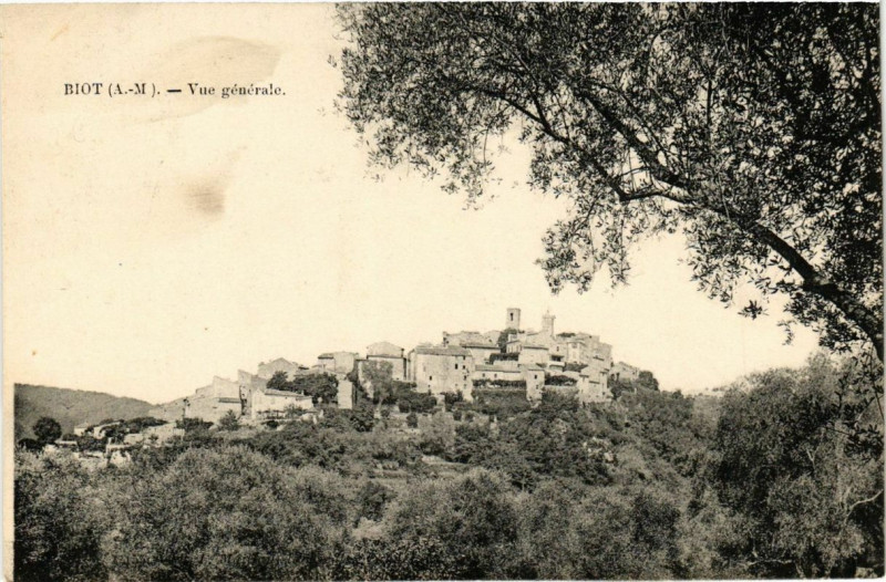 Carte postale ancienne Biot Vue générale à Biot