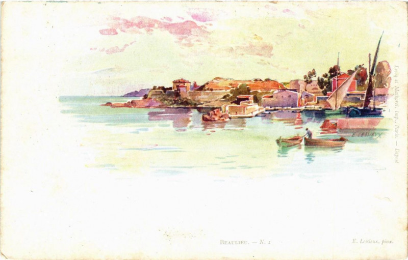 Carte postale ancienne Beaulieu-sur-Mer N. 1. à Beaulieu-sur-Mer