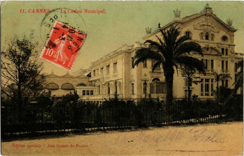 Carte postale ancienne Cannes - Le Casino Municipal à Cannes