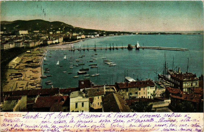 Carte postale ancienne Cannes - Le Port à Cannes