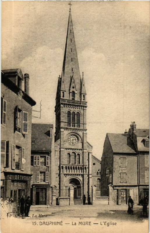 Carte postale ancienne Dauphiné - La Mure - L'Eglise à La Mure