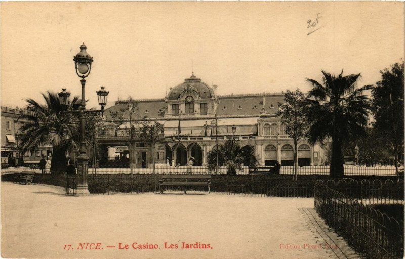 Carte postale ancienne Nice - Le Casino Les Jardins à Nice