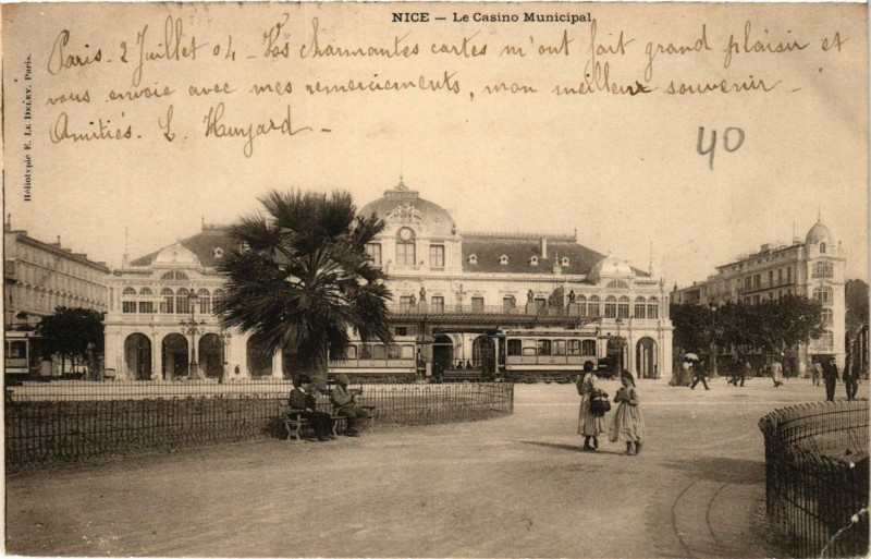 Carte postale ancienne Nice - La Casino Municipal à Nice
