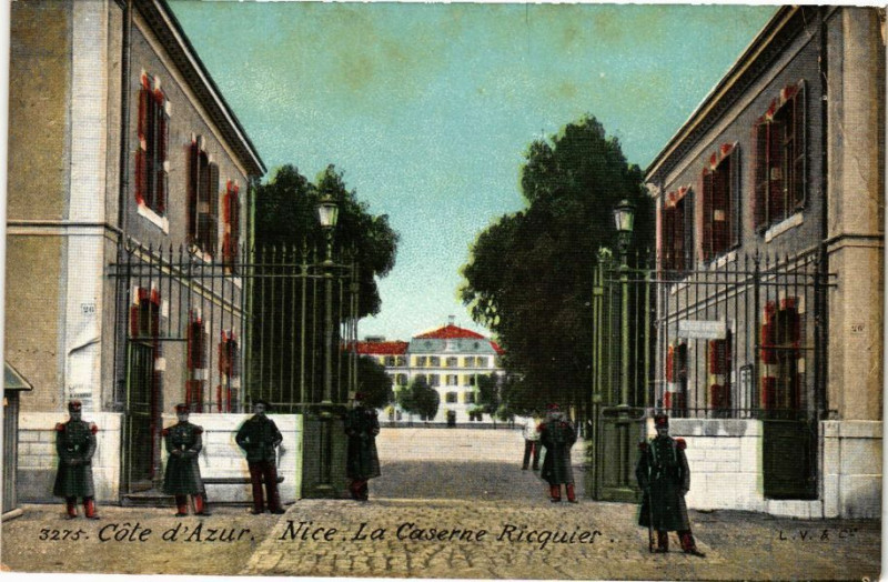 Carte postale ancienne Ed. Aqua 3275 Nice La Caserne Ricquier à Nice