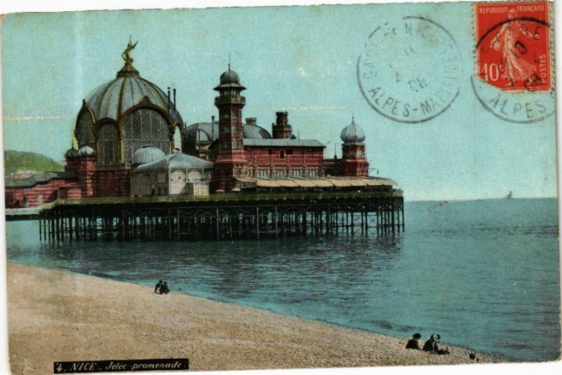 Carte postale ancienne Ed. Aqua 4 Nice Jetée Promenade à Nice