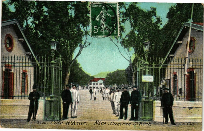 Carte postale ancienne Ed. Aqua 3274 Nice Caserne St-Roche à Nice