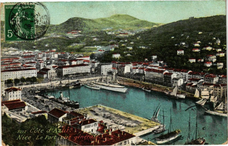 Carte postale ancienne Ed. Aqua 3273 Nice Le Port, Vue générale à Nice