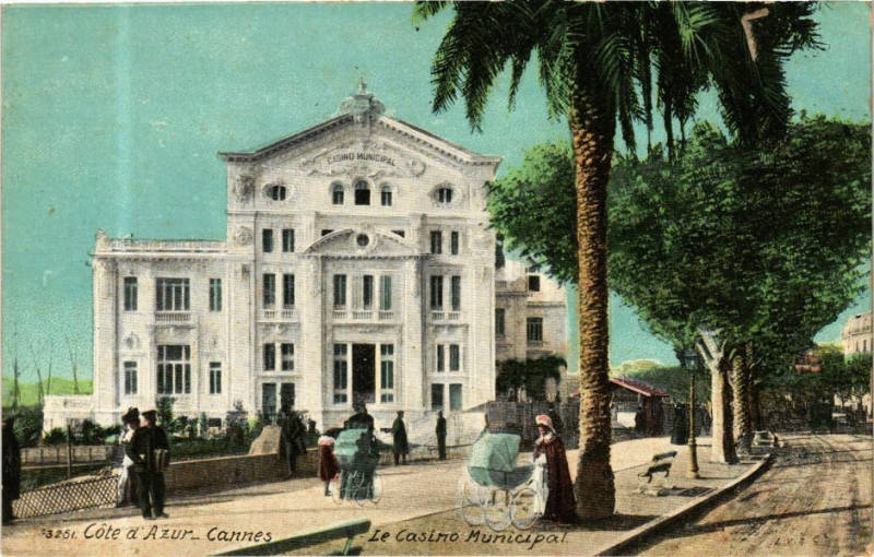 Carte postale ancienne Ed. Aqua 3251 Cannes Le Casino Municipal à Cannes