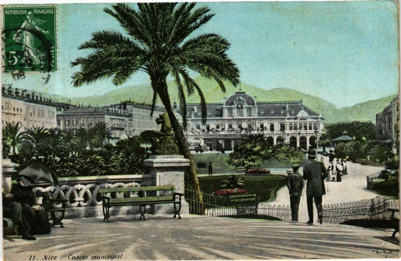 Carte postale ancienne Ed. Aqua 11 Nice Casino Municipal à Nice