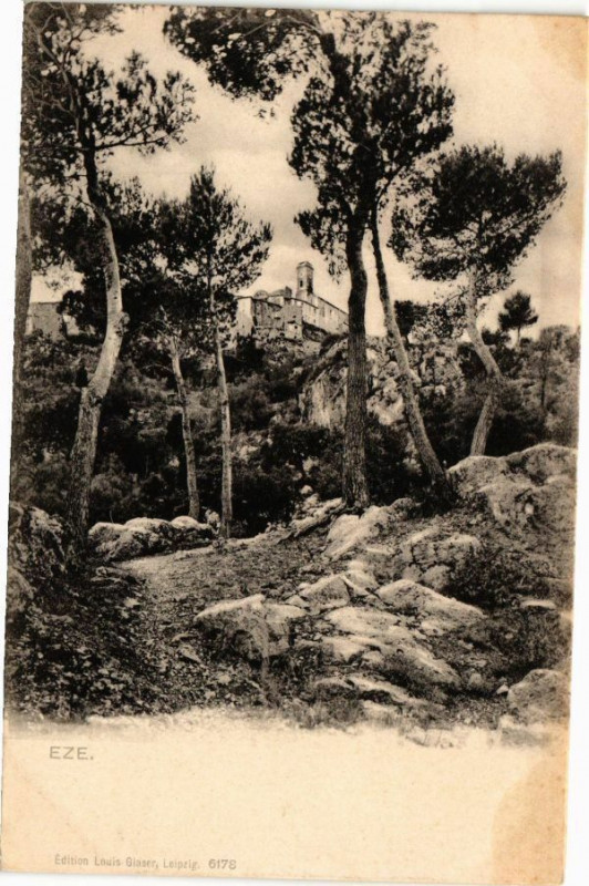 Carte postale ancienne Eze à Èze