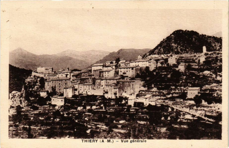 Carte postale ancienne Thiery - Vue générale à Thiéry