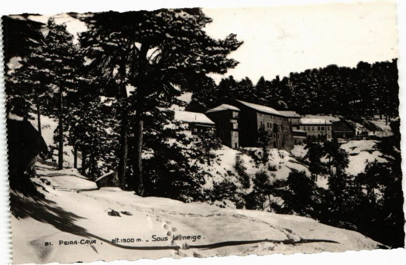 Carte postale ancienne Peira-Cava - Sous la neige