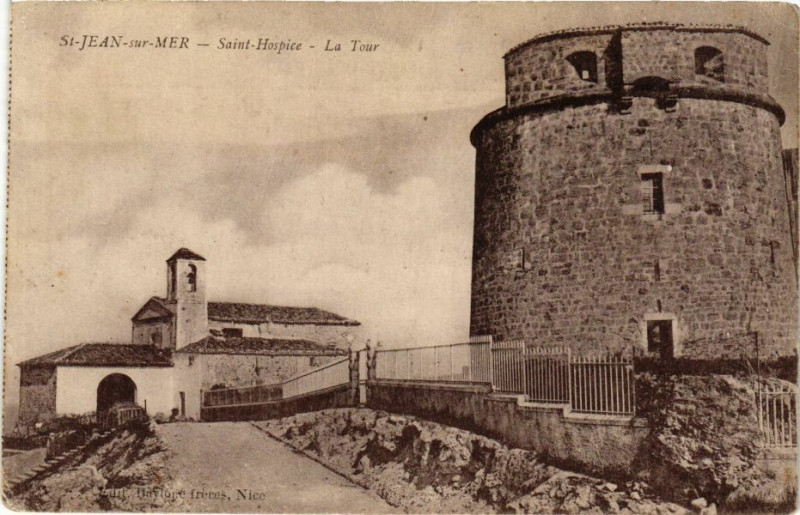 Carte postale ancienne St-Jean-sur-Mer - Saint-Hospice - La Tour à La Tour