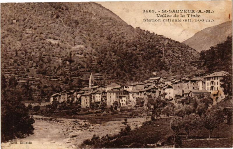 Carte postale ancienne Saint-Sauveur - Vallée de la Tinée