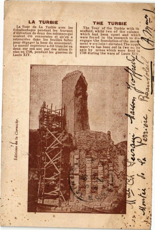 Carte postale ancienne La Turbie à La Turbie