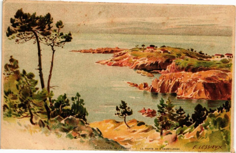 Carte postale ancienne La Coruiche de l'Esterel - La Pointe de l'Observatorie