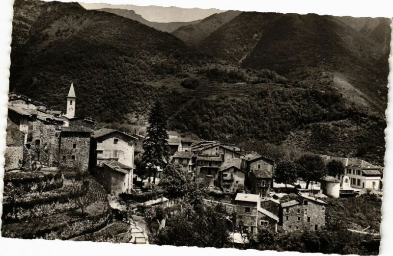 Carte postale ancienne Moulinet - Vue générale à Moulinet