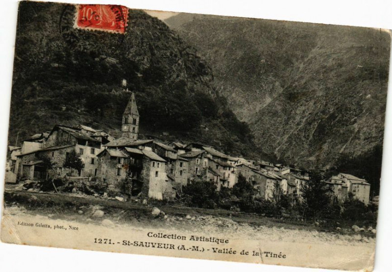 Carte postale ancienne Saint-sauveur - Vallée de la Tinée